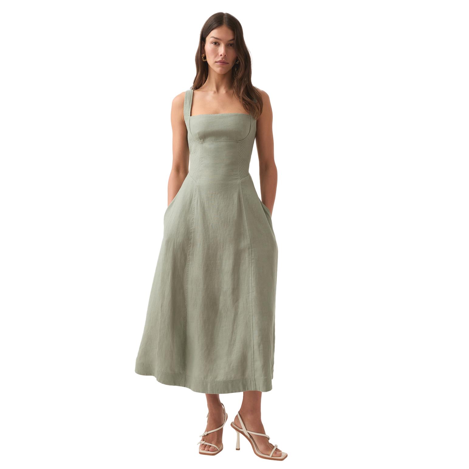 Aje Clover Corded Midi Dress